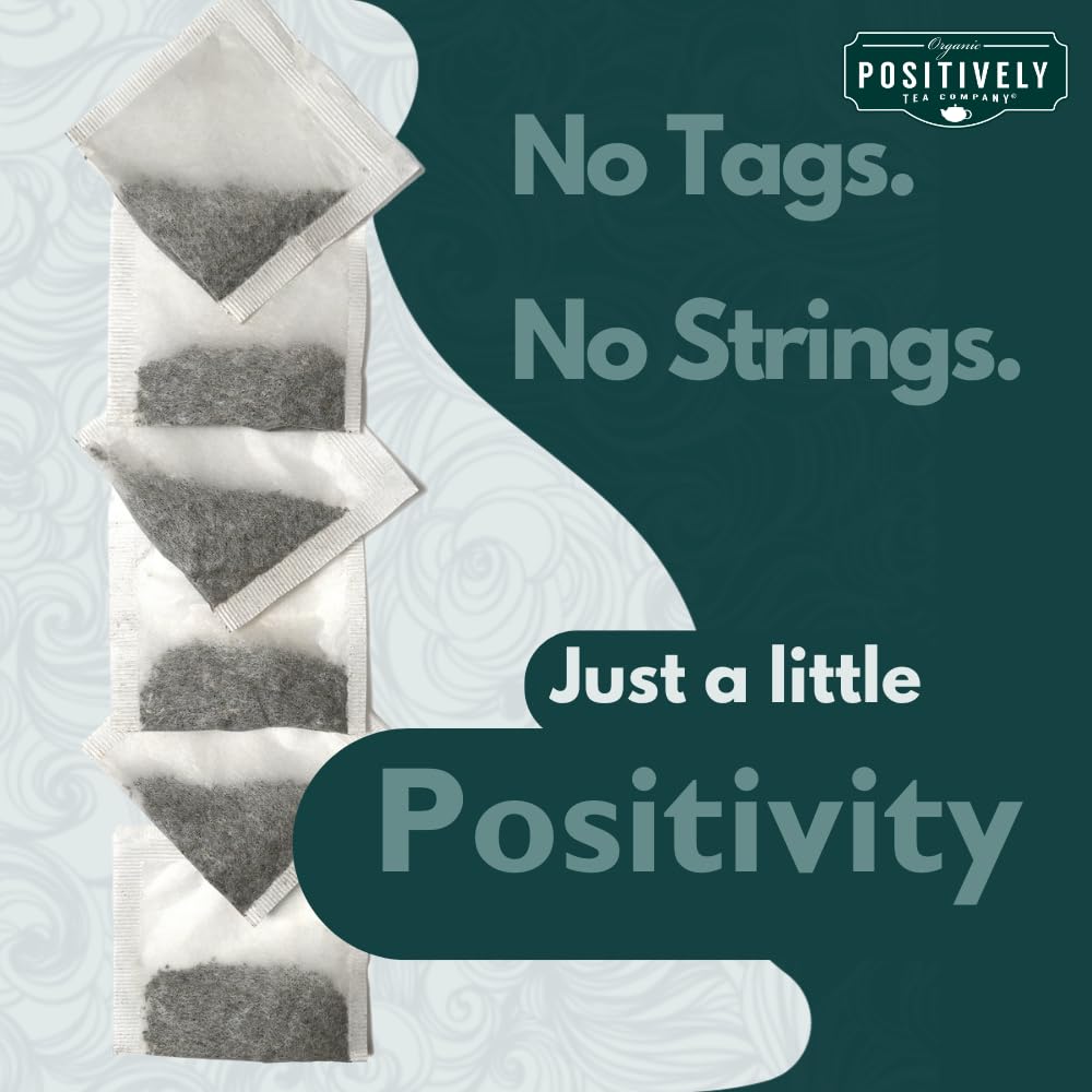 Organic Positively Tea served hot in a cup for soothing, caffeine-free enjoyment