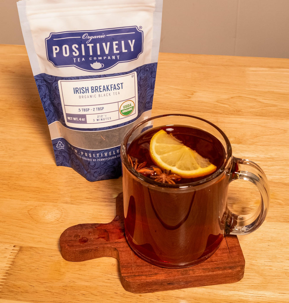 Organic Positively Tea spoon measurement shows easy portioning and brew control