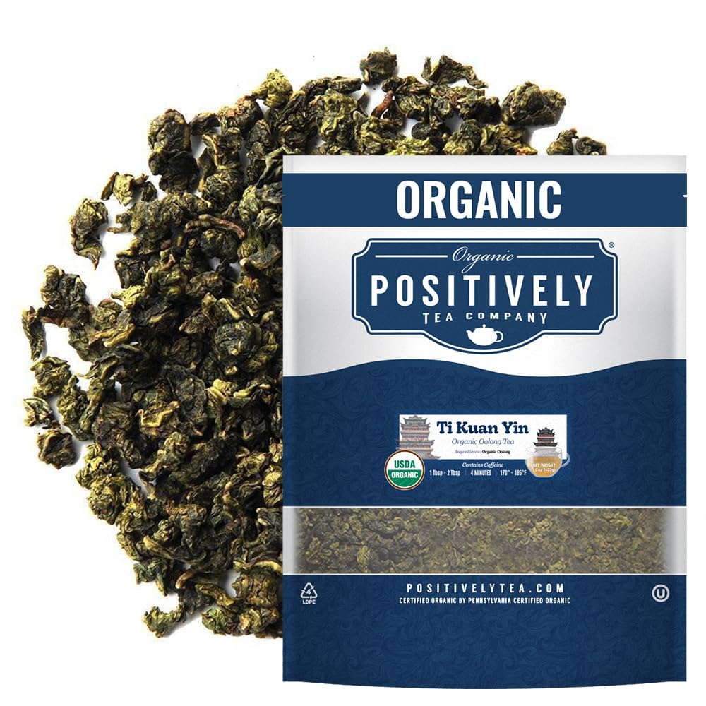 Organic Positively Tea front packaging showing 16 ounce bag and branding for easy identification