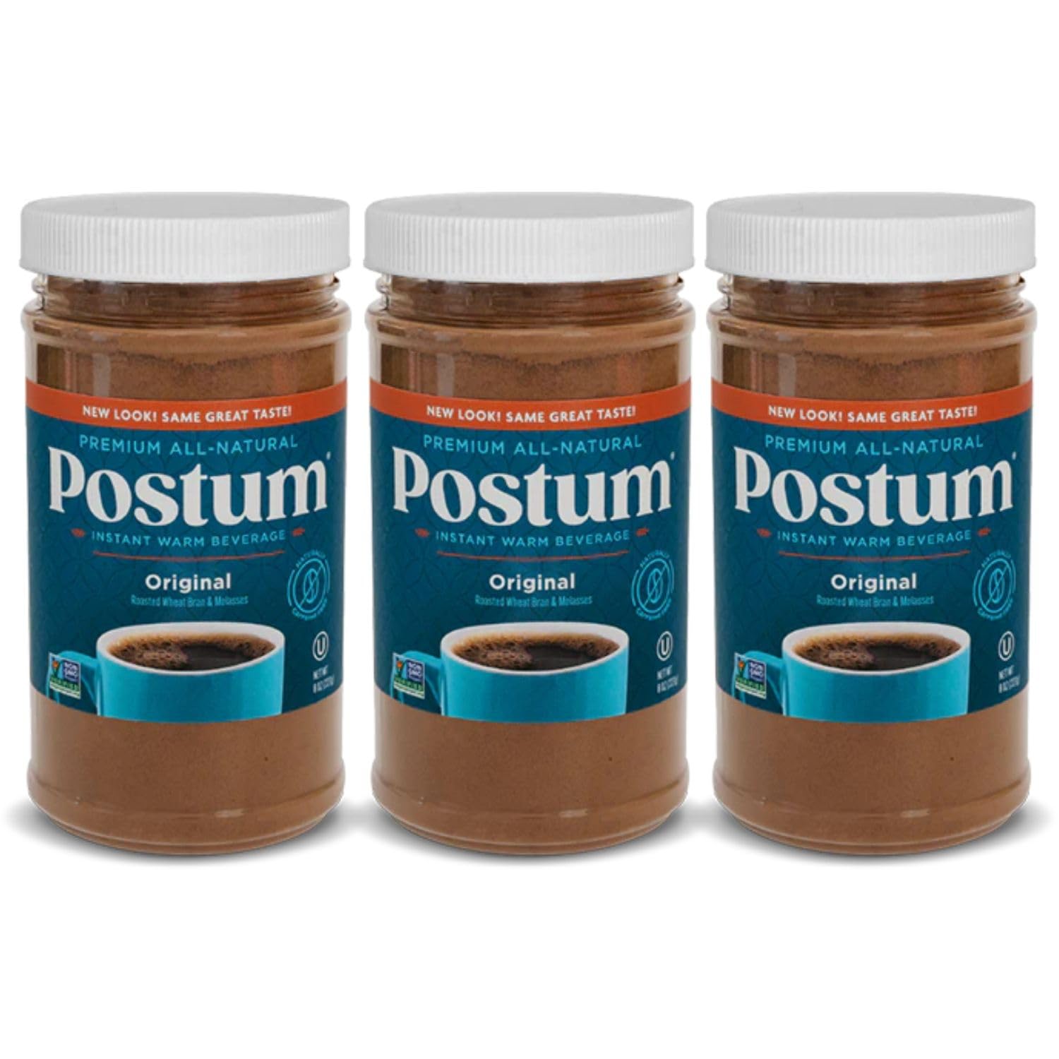 Postum front packaging showing brand and caffeine-free benefit