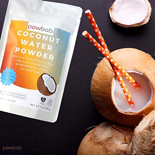 powbab dissolved in glass clear electrolyte drink ready to hydrate