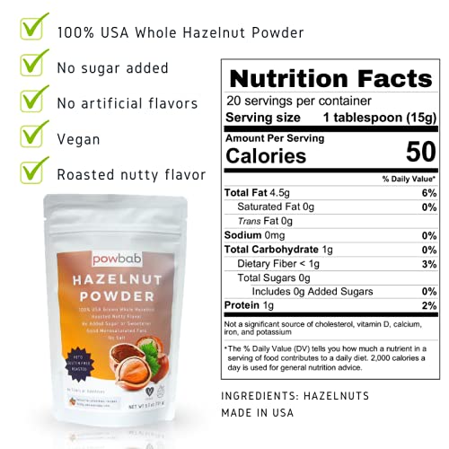 powbab hazelnut flour used in cookies and tart demonstrating flavor