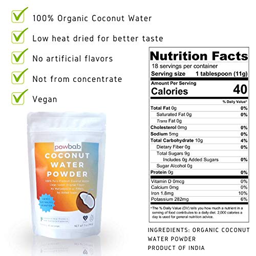 powbab bag beside coconut illustrating size and economical portions