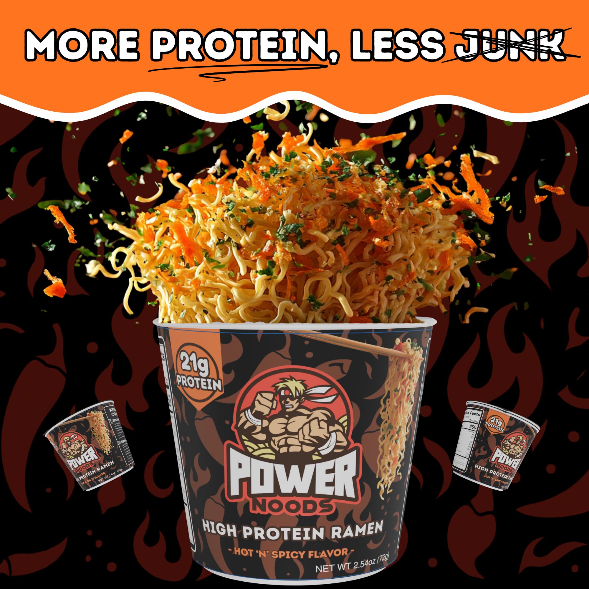 Power Noods prepared bowl with garnish showing satisfying meal experience
