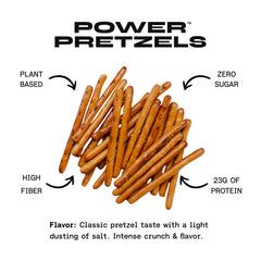 Power Pretzels served with dip demonstrating suitability for snacking occasions
