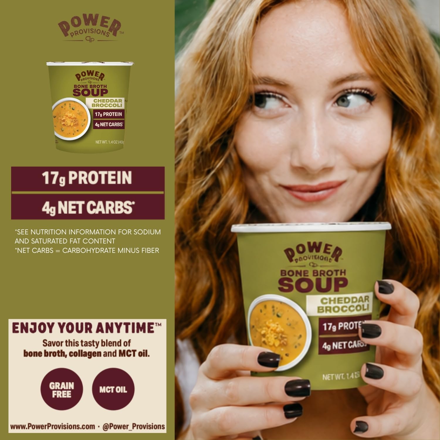 Power Provisions nutrition facts label close-up showing protein and carbs