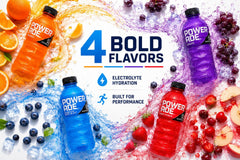 POWERADE Mountain Berry Blast bottle close-up highlighting flavor and easy grip