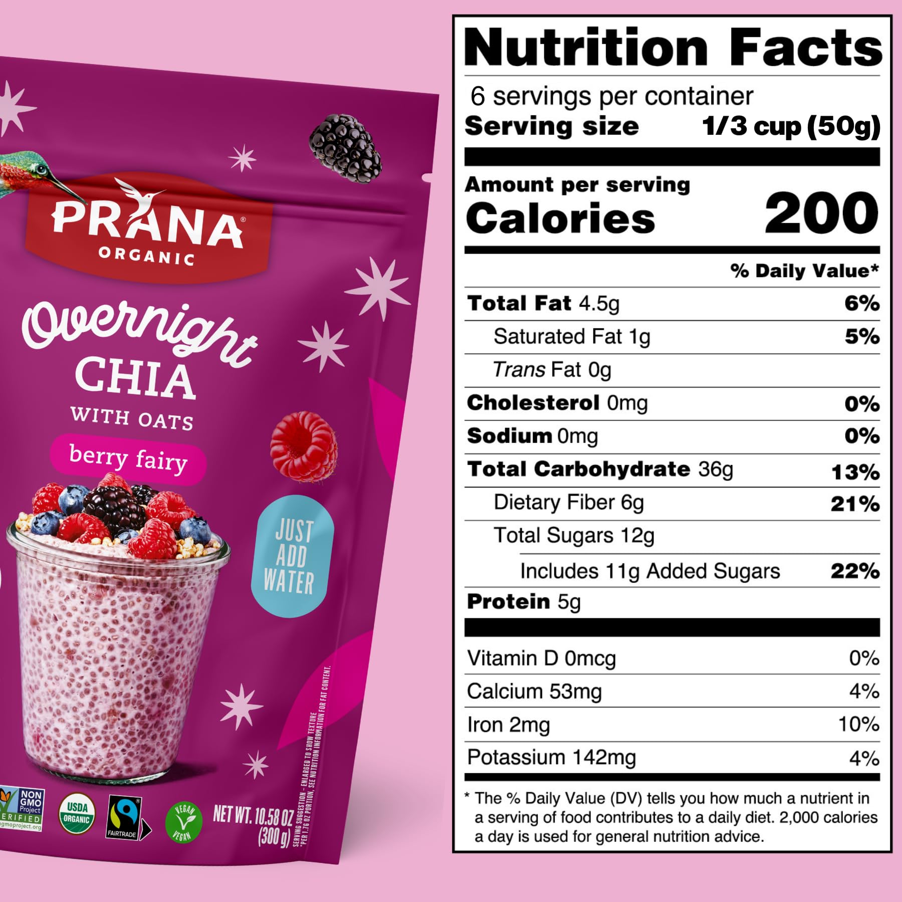 Prana prepared chia oats in bowl ready to eat delivering quick nutrition