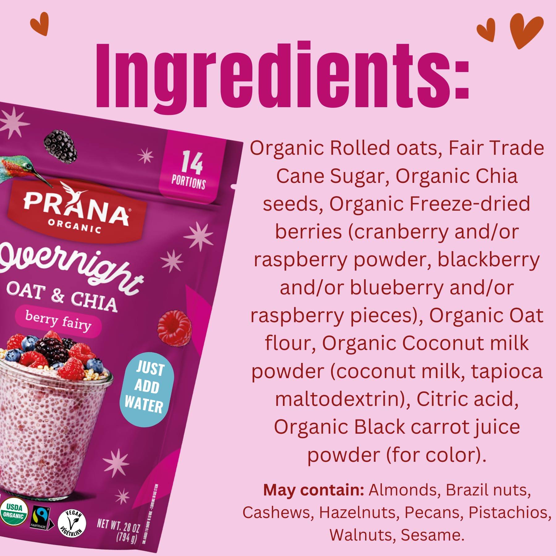 Prana overnight chia served in a glass jar demonstrating simple grab-and-go convenience