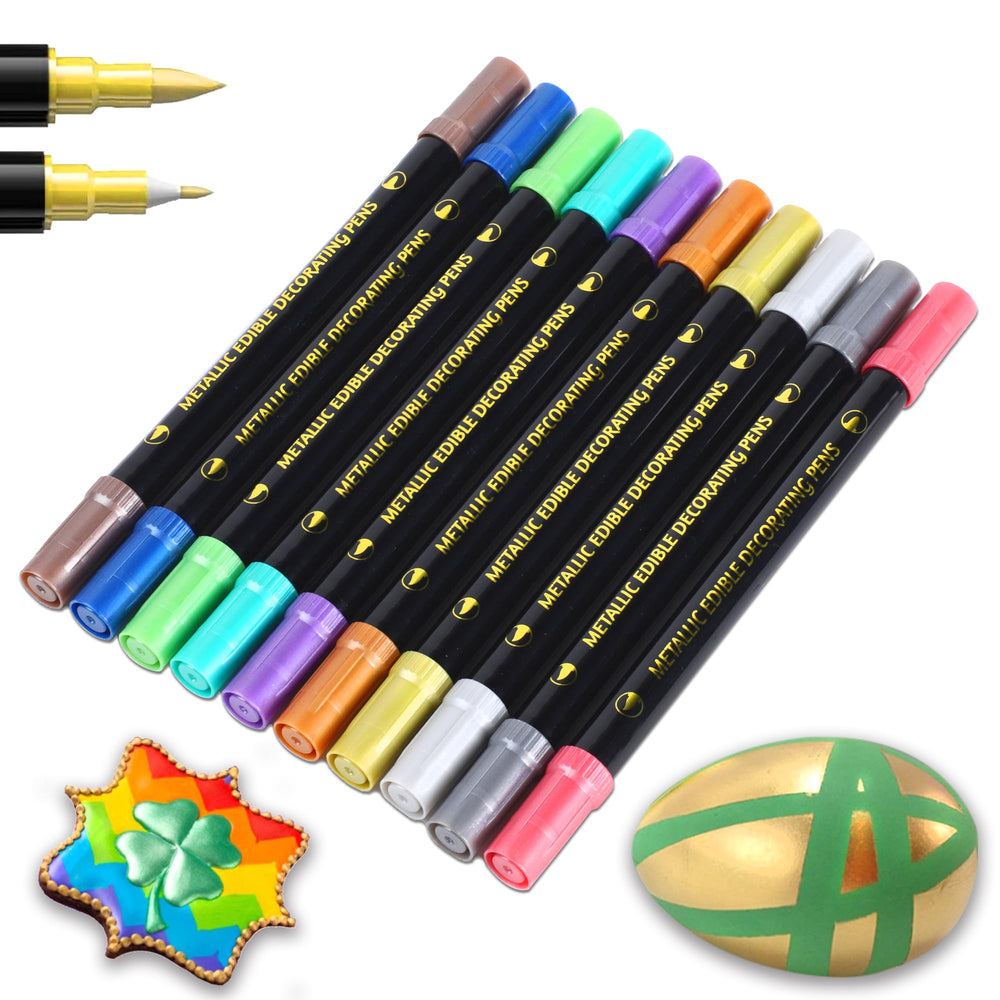 PREATOC gold shimmer markers front packaging showing set and benefits