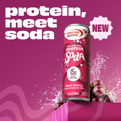 Premier Protein Black Cherry can close-up highlighting label details