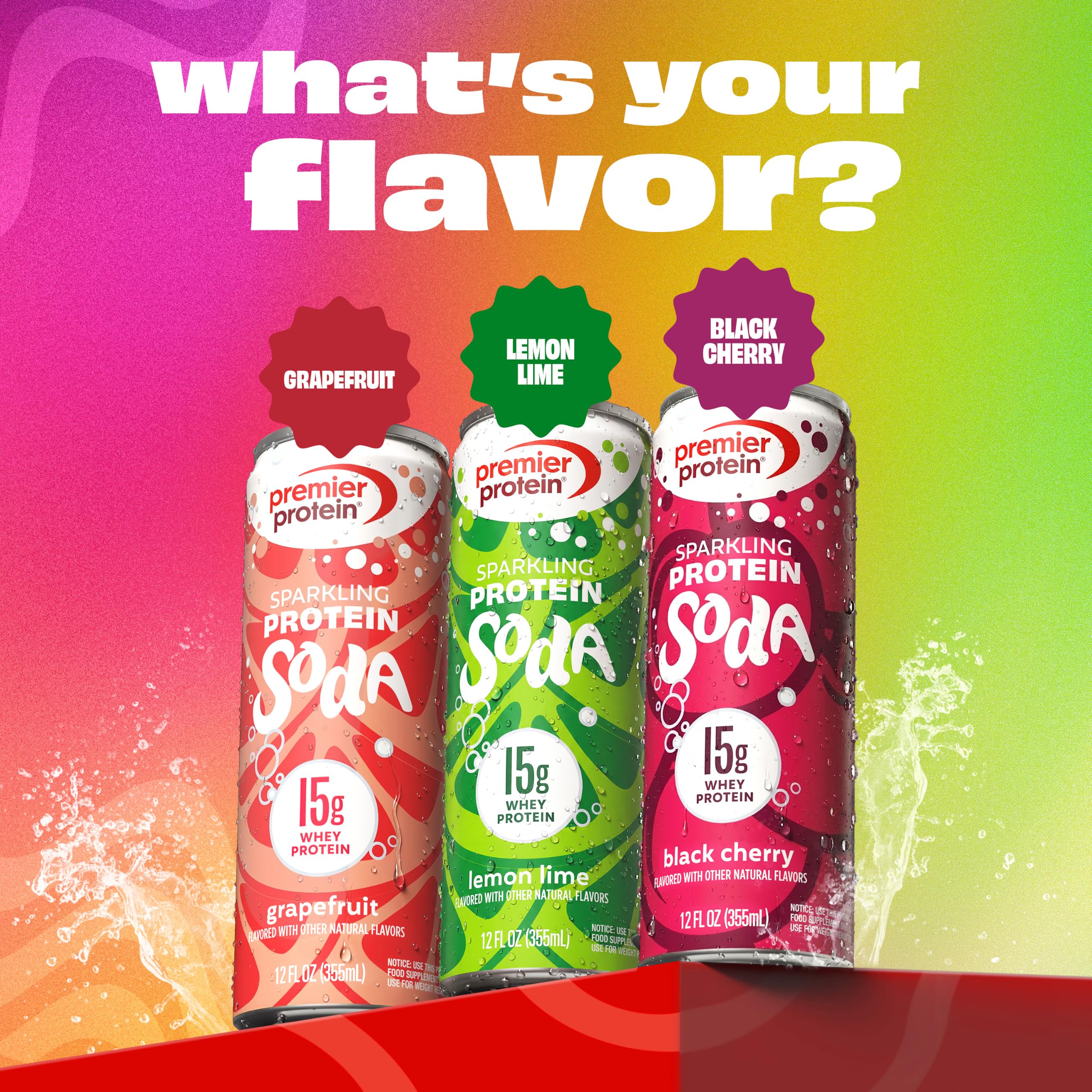 Premier Protein ingredient label close-up showing natural flavors and low sugar