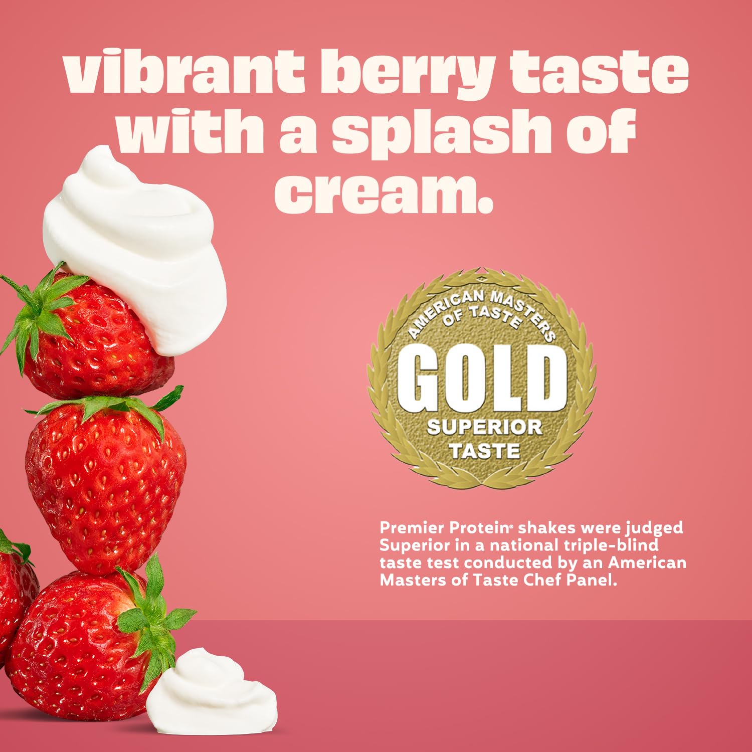 Premier Protein poured into a glass showcasing creamy texture and ease of use