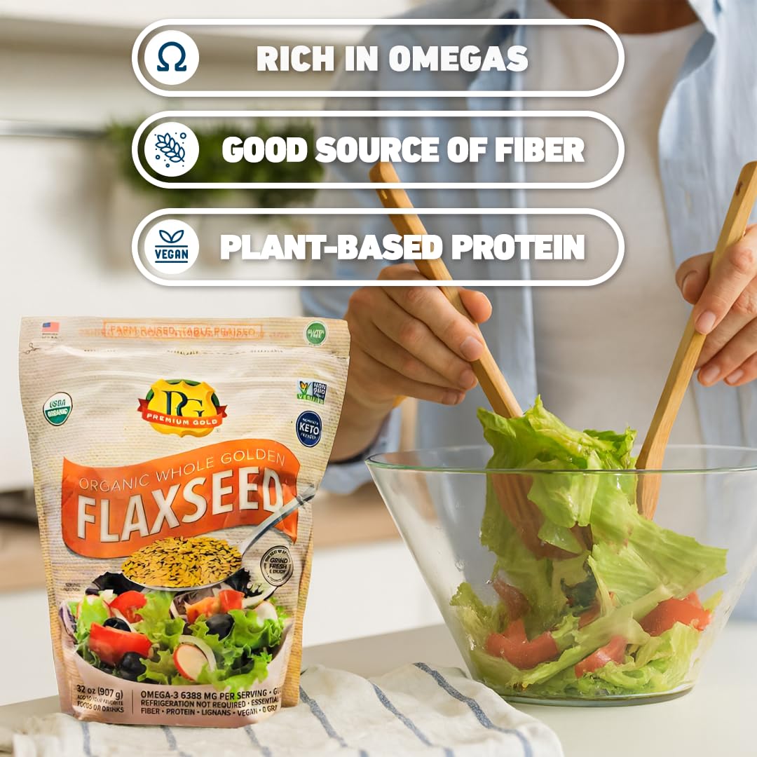 Premium Gold flax used in muffins illustrating baking versatility benefit