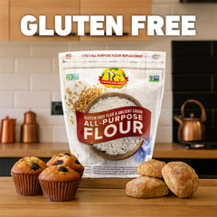 Premium Gold bowl with measured flour for accurate recipes