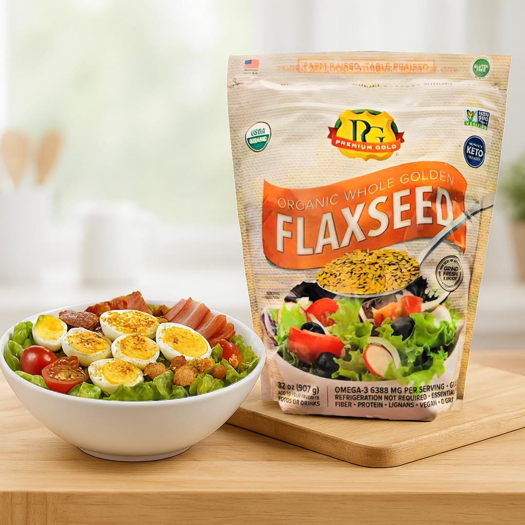 Premium Gold product label with certifications showing gluten-free and kosher benefit