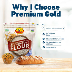 Premium Gold resealable pouch zipper preserves freshness