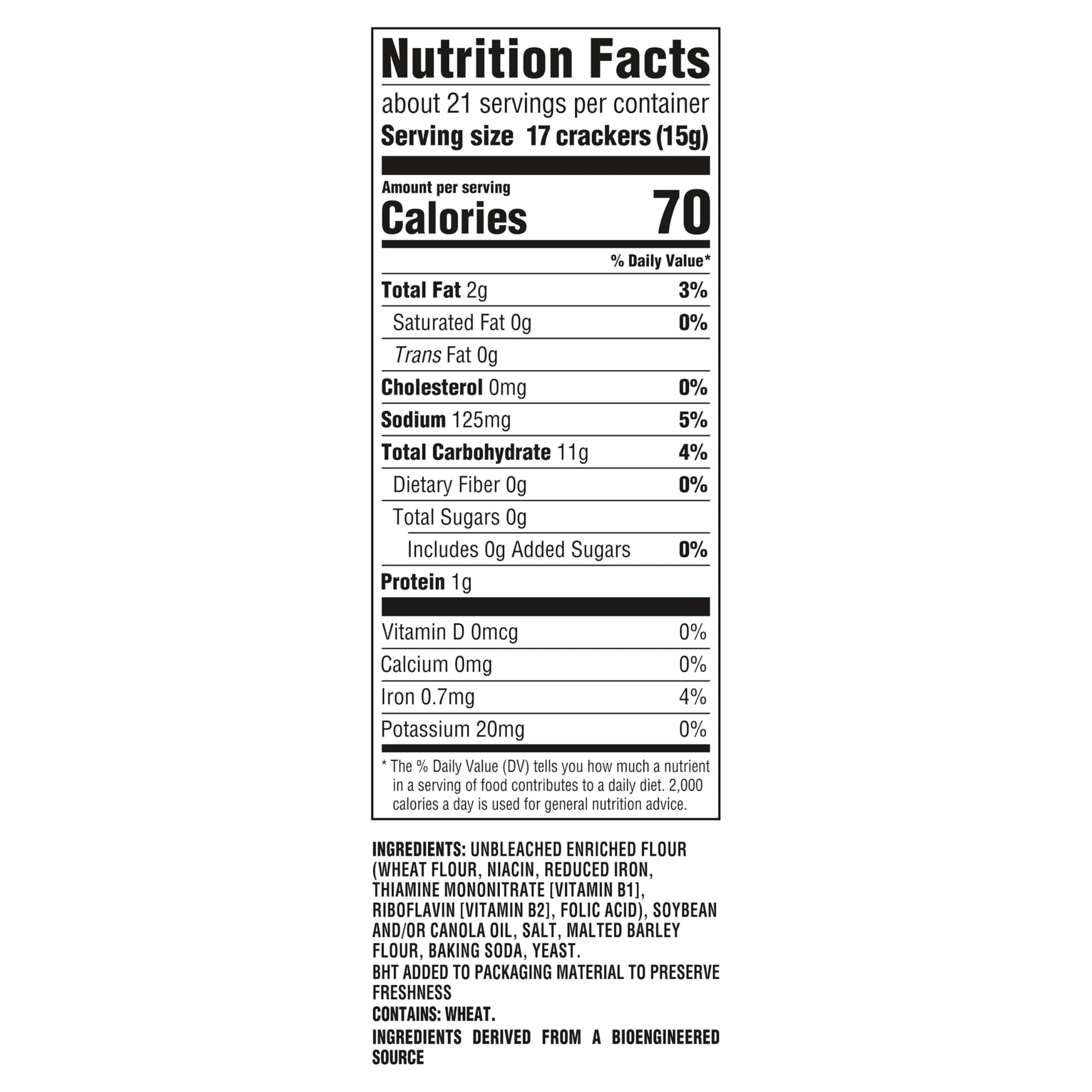 Premium mini saltine open box revealing uniform bite-sized crackers ready to snack for convenience