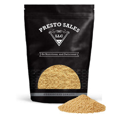 Presto Sales front pouch showing walnut flour and resealable benefit