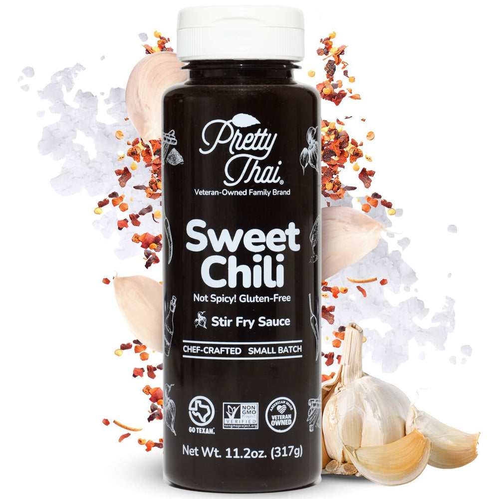 Pretty Thai bottle front label showing brand and gluten-free benefit