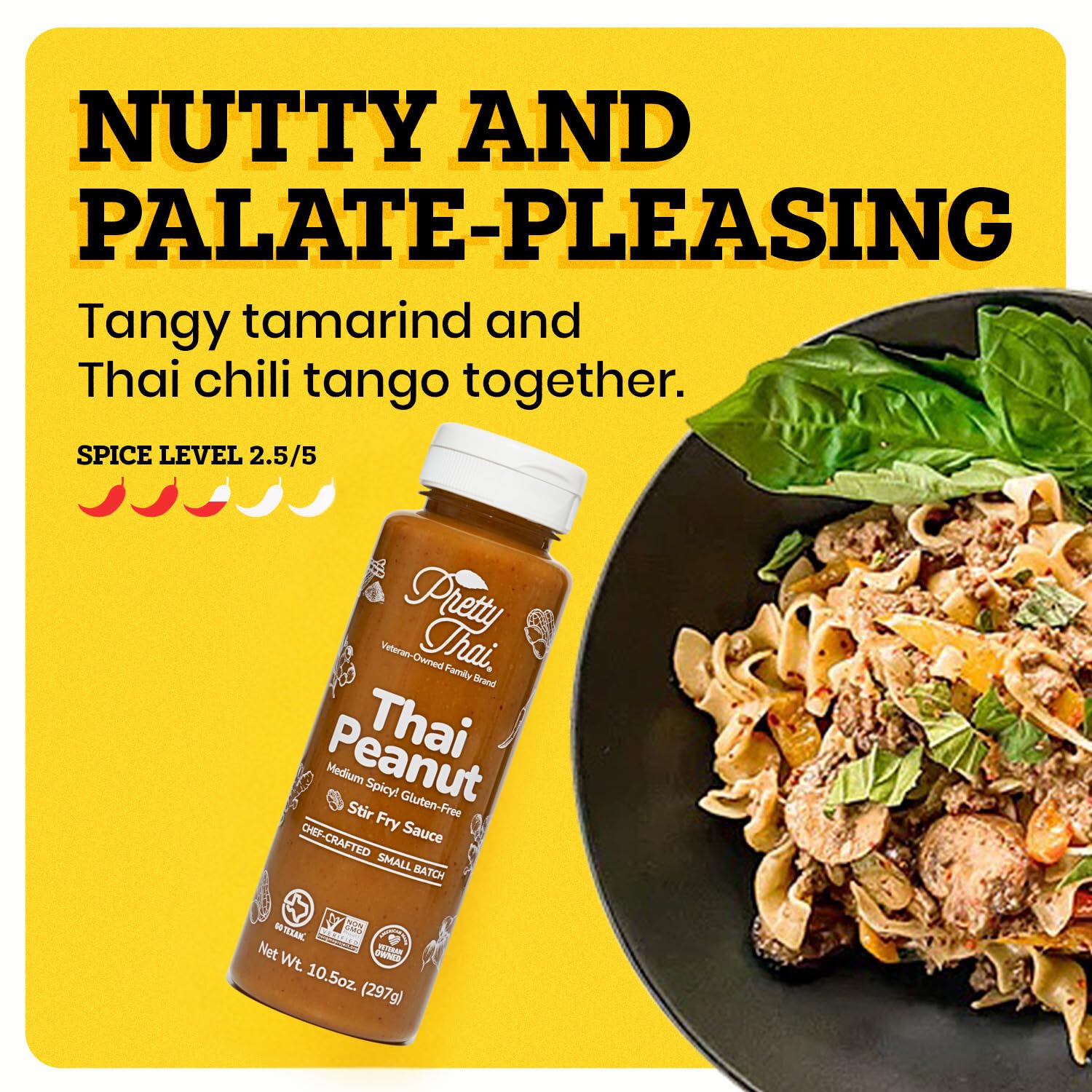 Pretty Thai poured into wok over vegetables showing fast stir-fry flavor boost