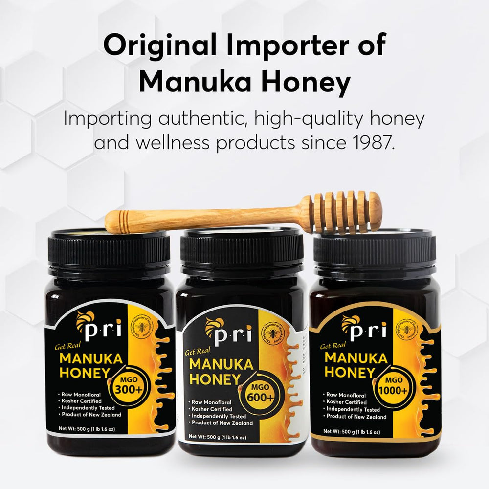 P.R.I honey drizzling from spoon over yogurt to enhance flavor