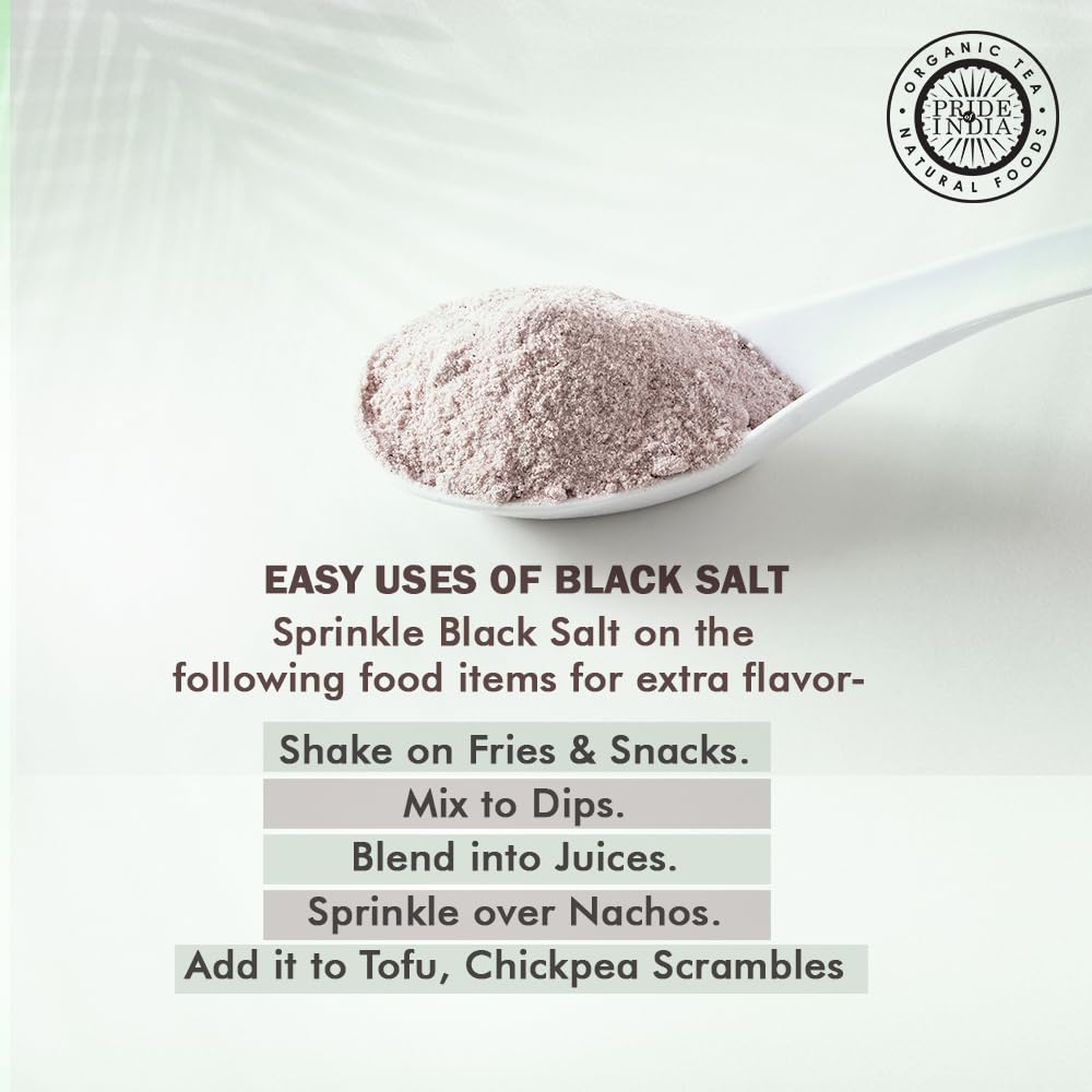 Tofu scramble sprinkled with Pride Of India black salt for egg-like flavor