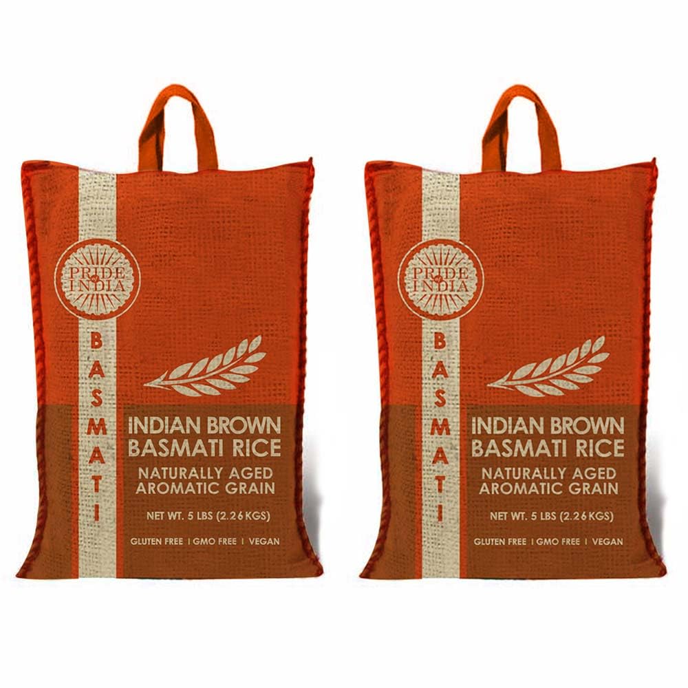Pride Of India front packaging showing 10 lb bag and branding, preserves freshness