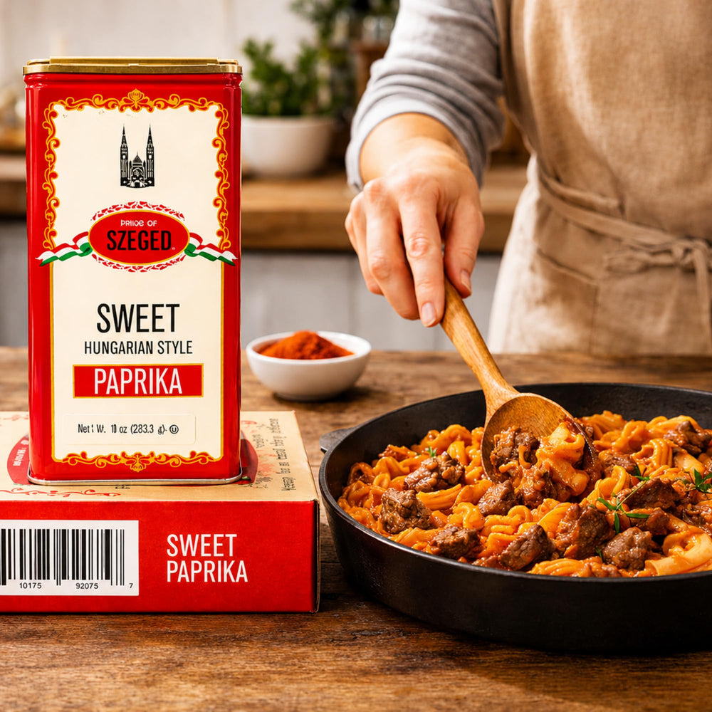 Pride Of Szeged used in a goulash bowl enhancing depth and presentation