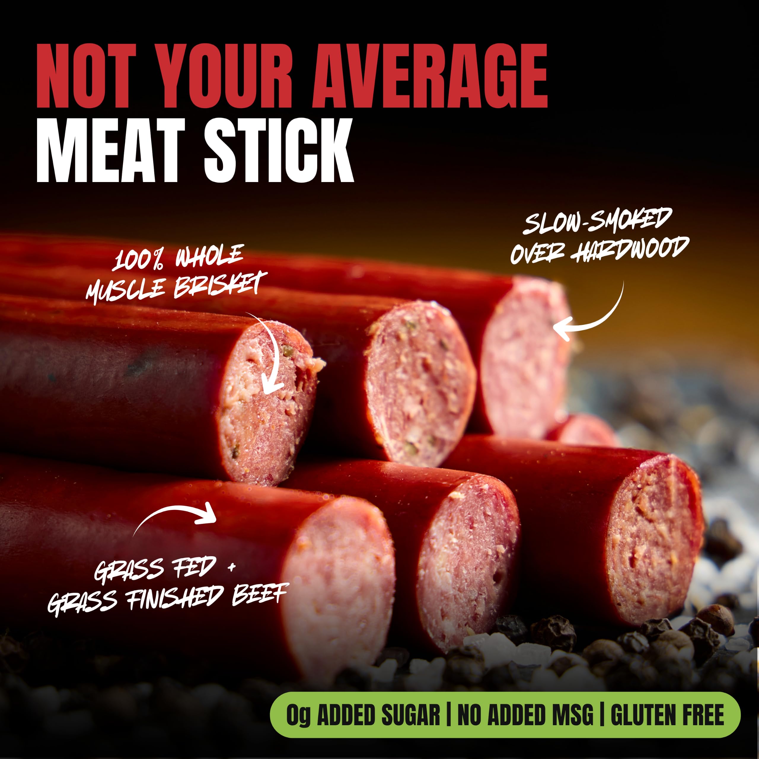 Primal Eats sliced stick texture close-up revealing smoky cured interior