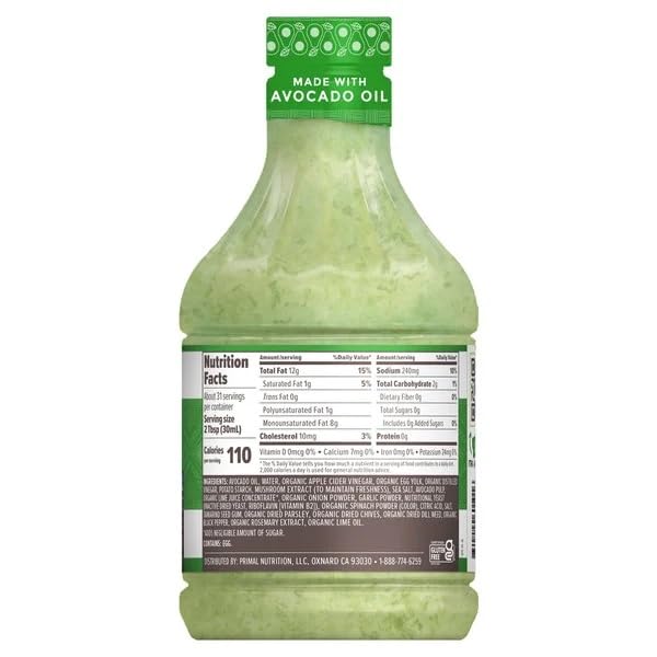 Primal Kitchen close-up pouring dressing highlighting creamy texture and flavor boost