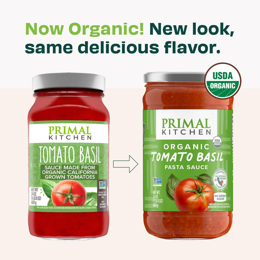 Primal Kitchen close-up of sauce texture showing chunky tomatoes and smooth finish benefit