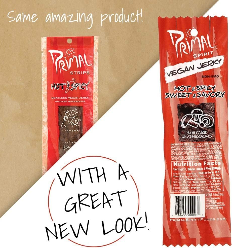 Primal Spirit jerky being eaten on a hike showcasing portable energy snack