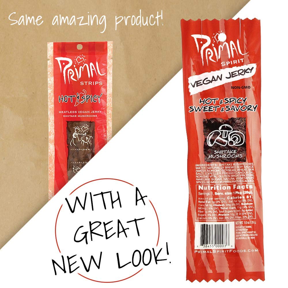 Primal Spirit nutrition label photo emphasizing protein content and non-GMO assurance
