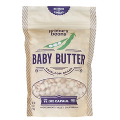 Primary Beans front packaging showing 1 lb bag and branding benefit of clear ingredient listing