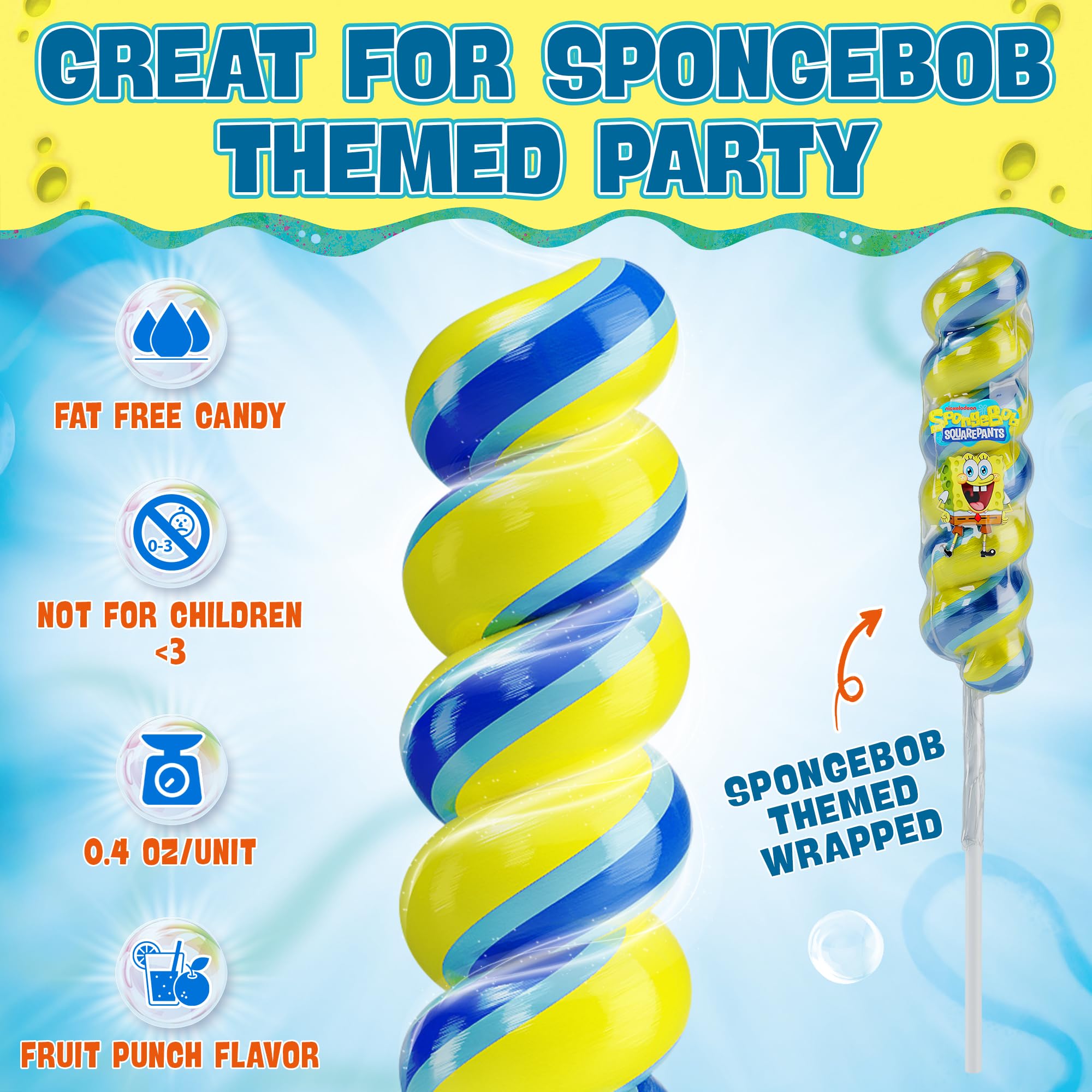 Primary Colors Candy lollipops inside a goodie bag ready for easy party handing