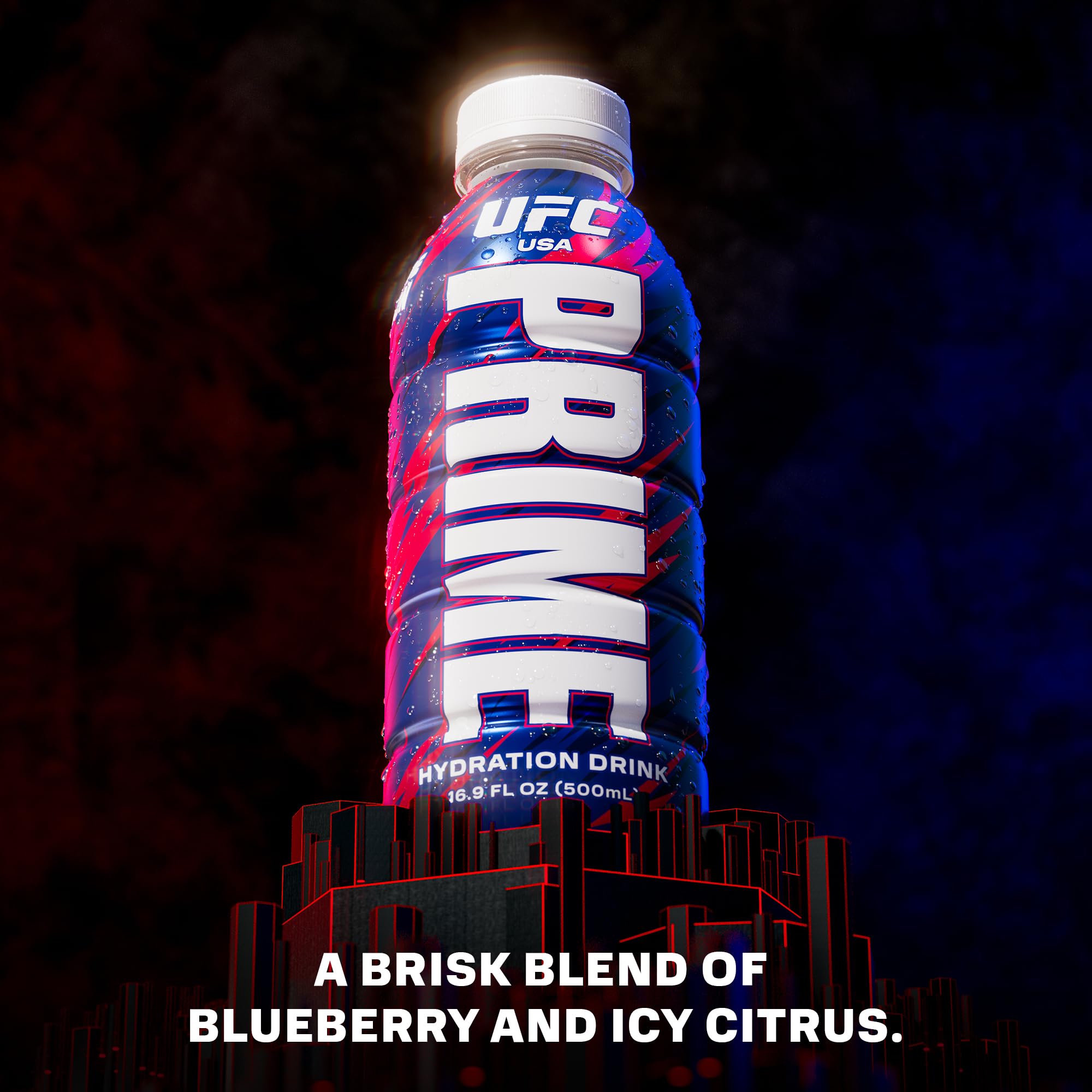 PRIME Hydration bottle close-up label showing BCAAs and electrolytes for clarity