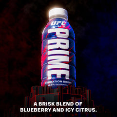 PRIME Hydration bottle close-up label showing BCAAs and electrolytes for clarity