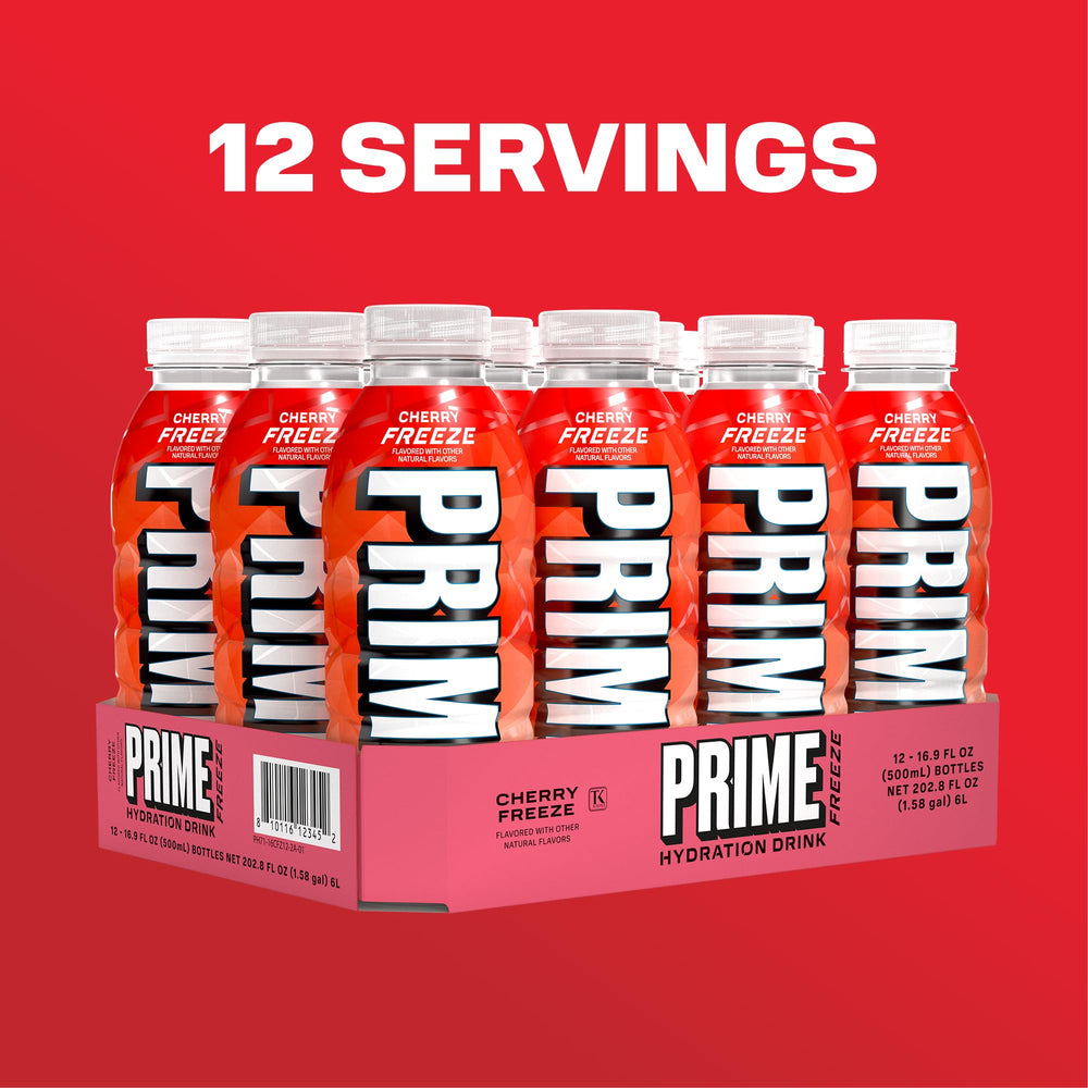 PRIME Hydration ingredients panel highlighting electrolytes and coconut water benefits