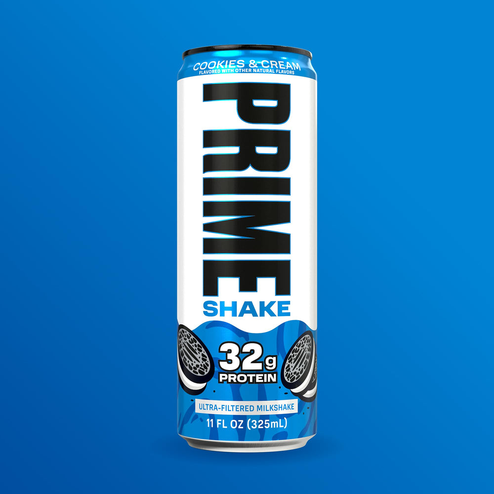 PRIME HYDRATION twelve cans arranged to show pack value and weekly supply
