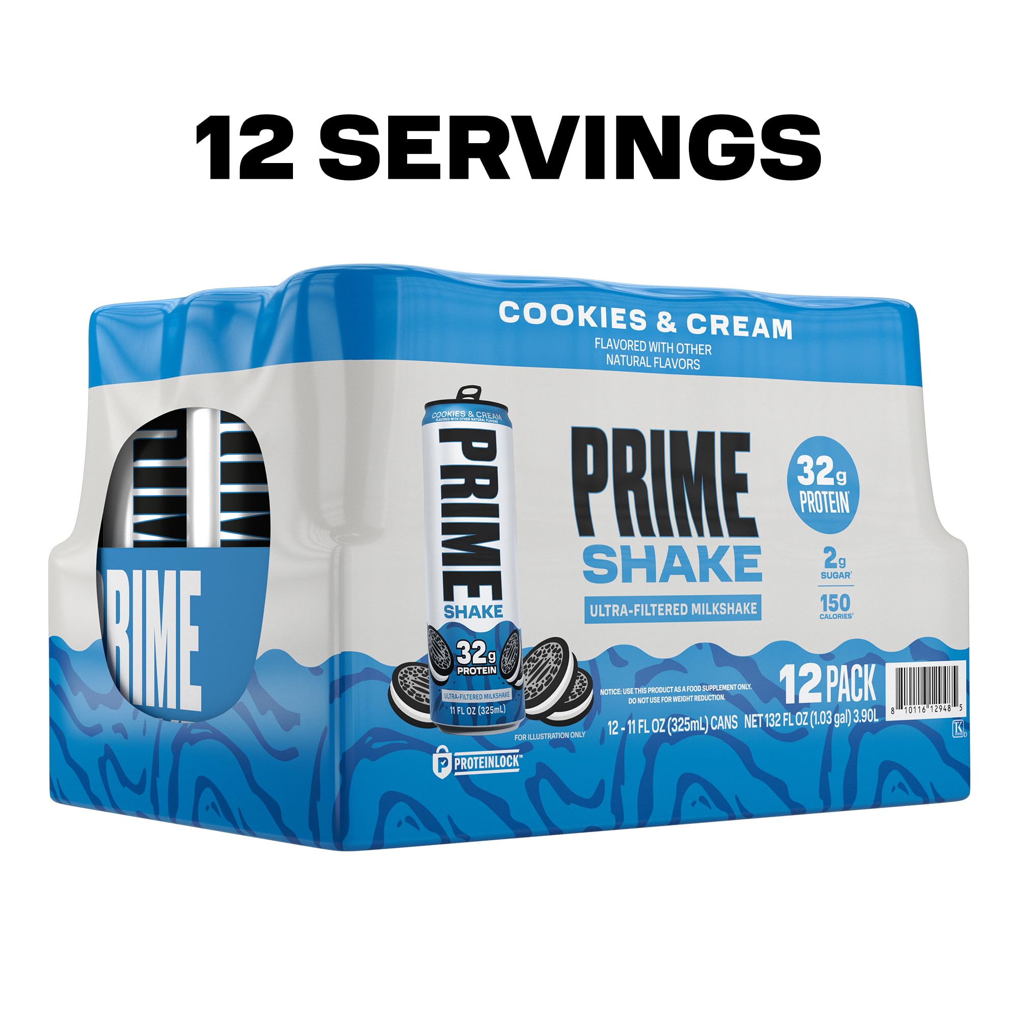 PRIME HYDRATION poured into glass demonstrating creamy cookies and cream taste