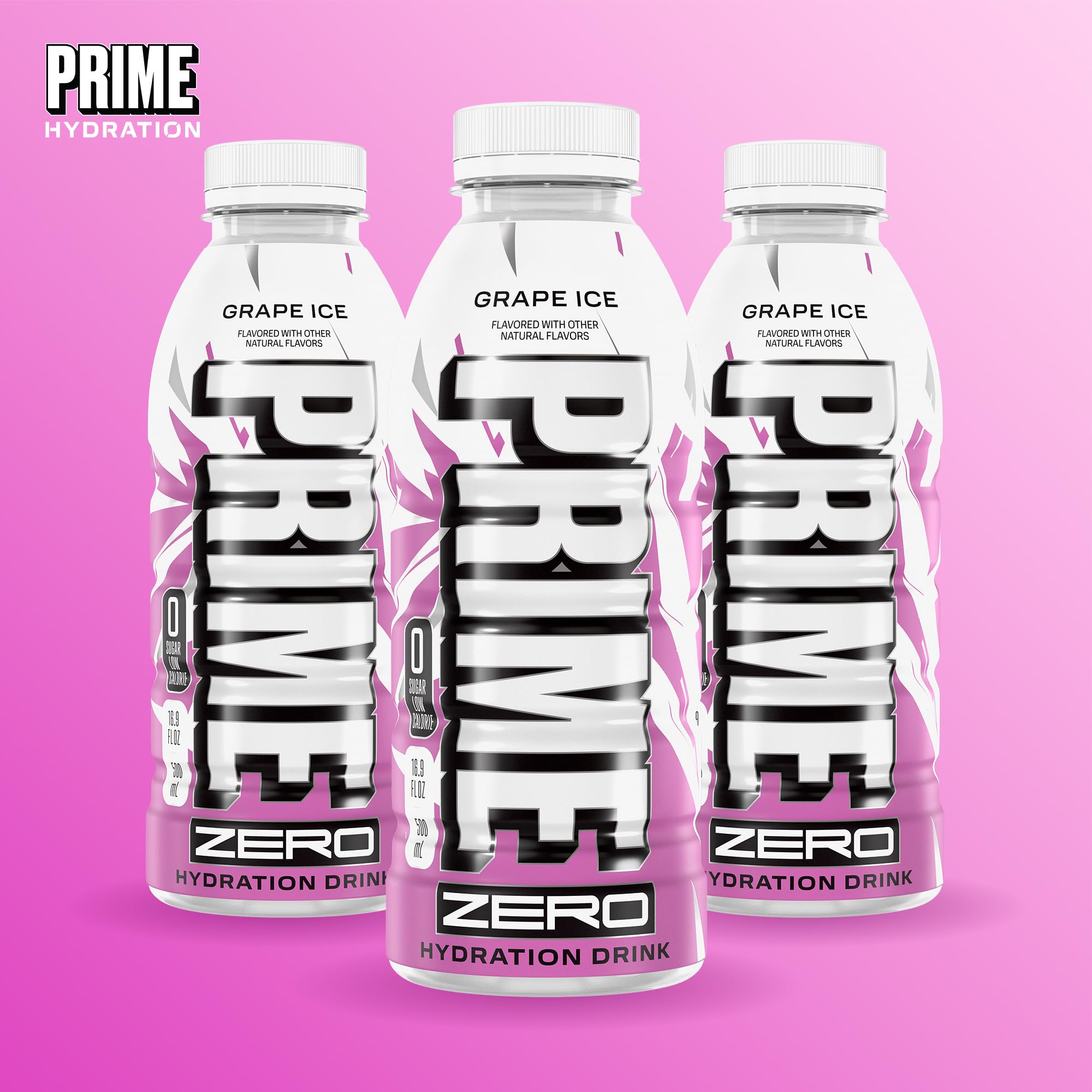 PRIME HYDRATION bottle inside gym bag indicating workout recovery and portability