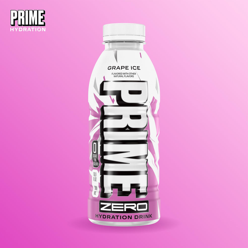 PRIME HYDRATION nutrition panel close-up emphasizing electrolytes and zero sugar