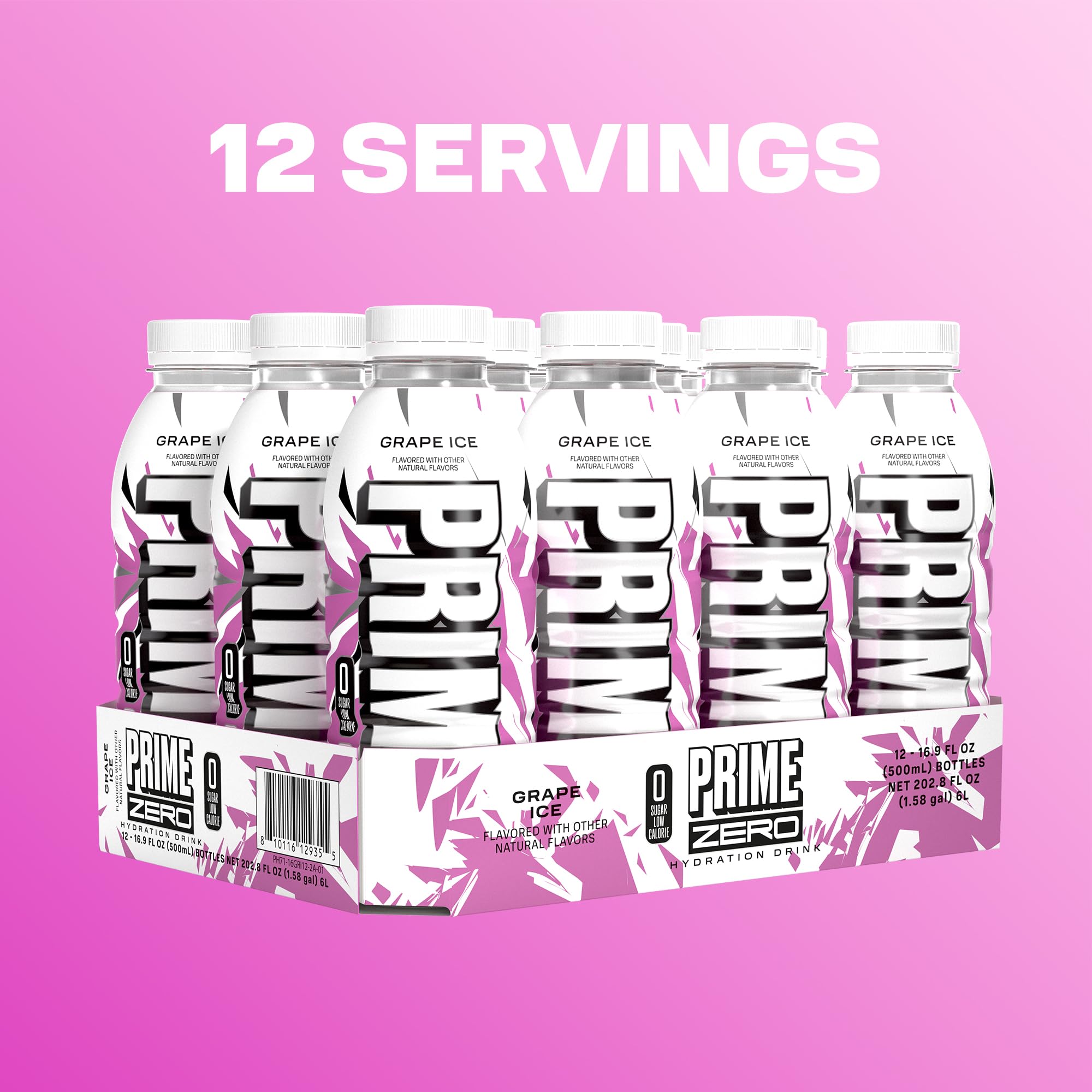 PRIME HYDRATION open 12-pack revealing twelve ready-to-drink bottles for events