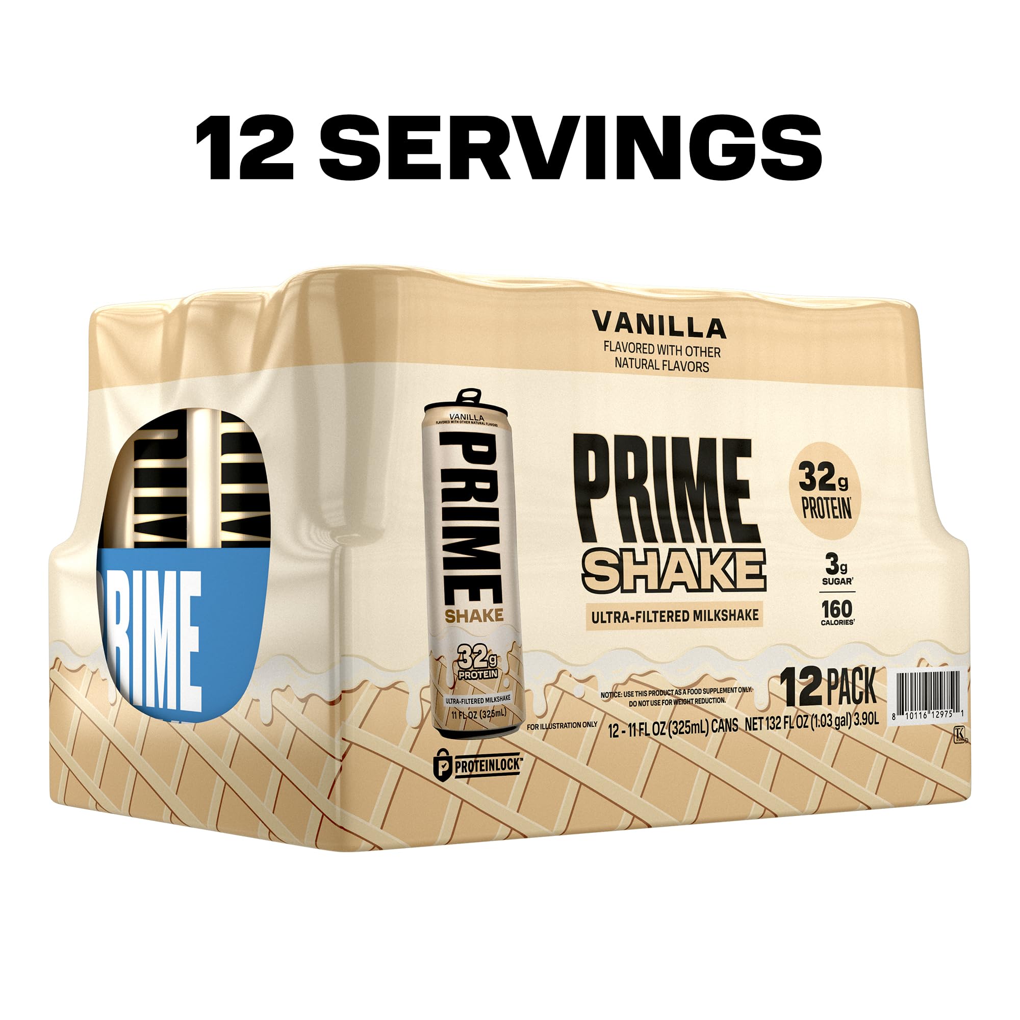 PRIME HYDRATION can held in hand showing 11 fl oz scale and portability benefit
