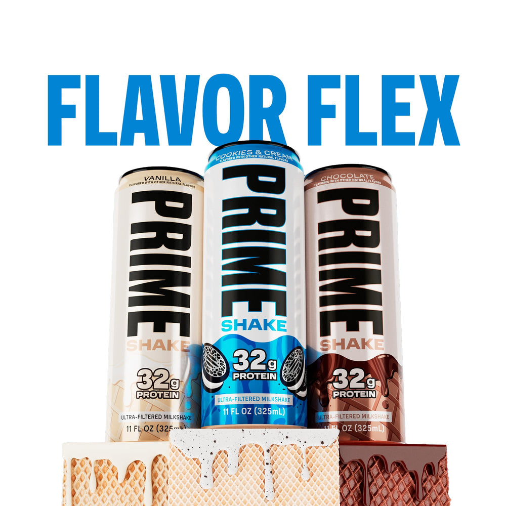 PRIME HYDRATION twelve-pack neatly arranged illustrating weekly supply benefit