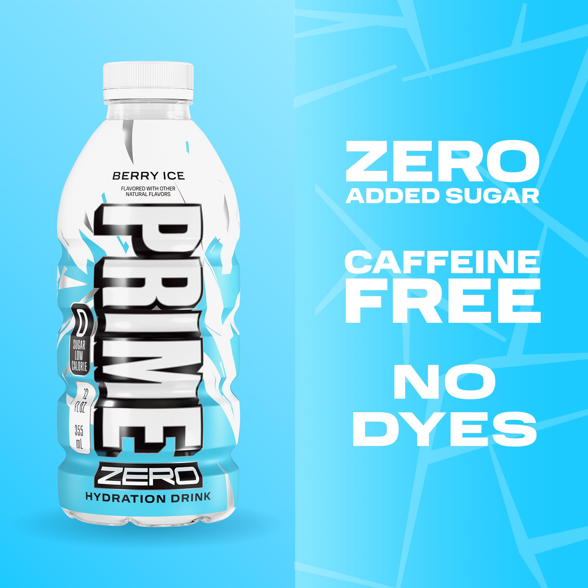 PRIME HYDRATION pouring Cherry Ice into glass highlighting light hue and refreshment benefit