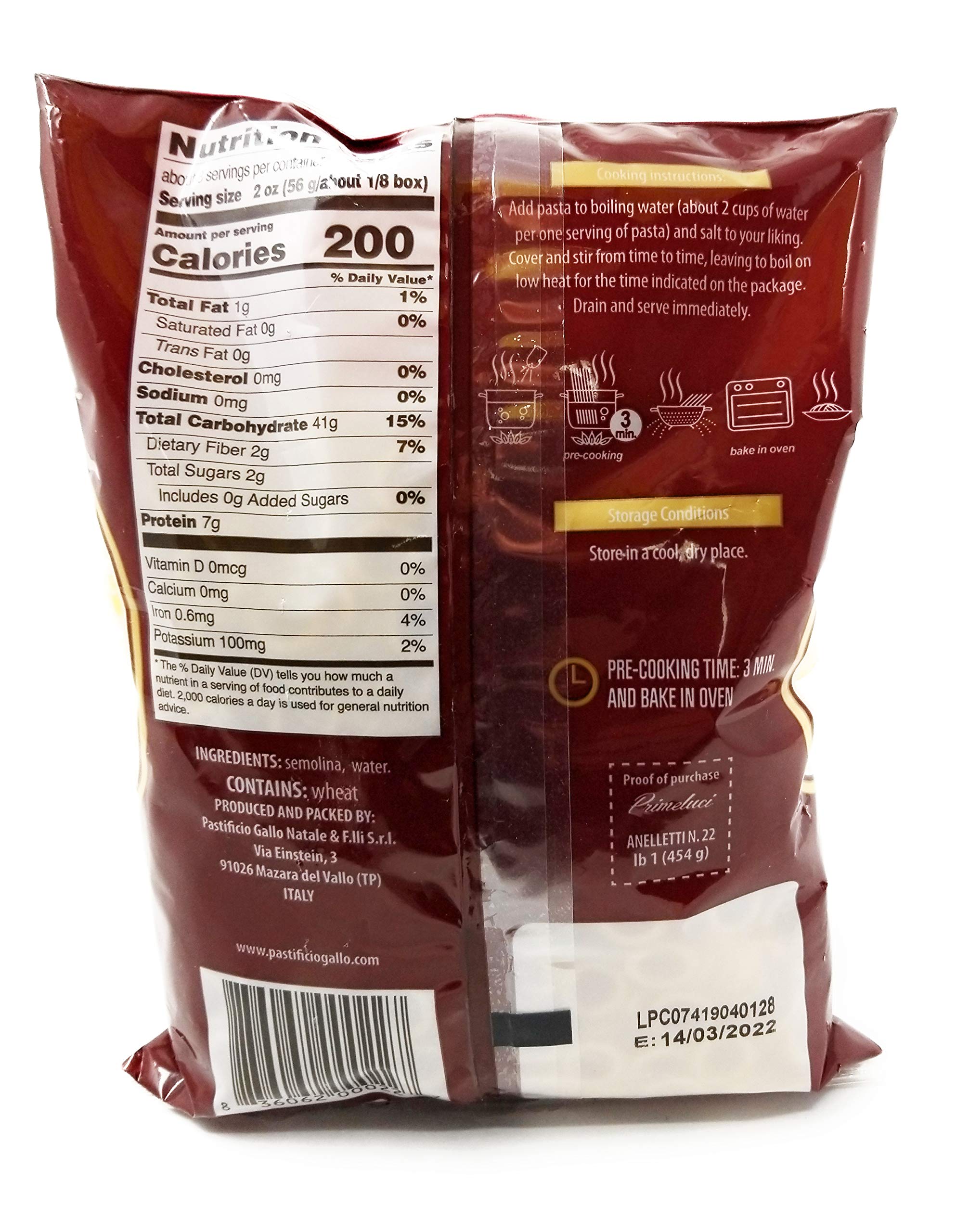 Primeluci close-up of anelletti rings showing firm texture and sauce-gripping surface