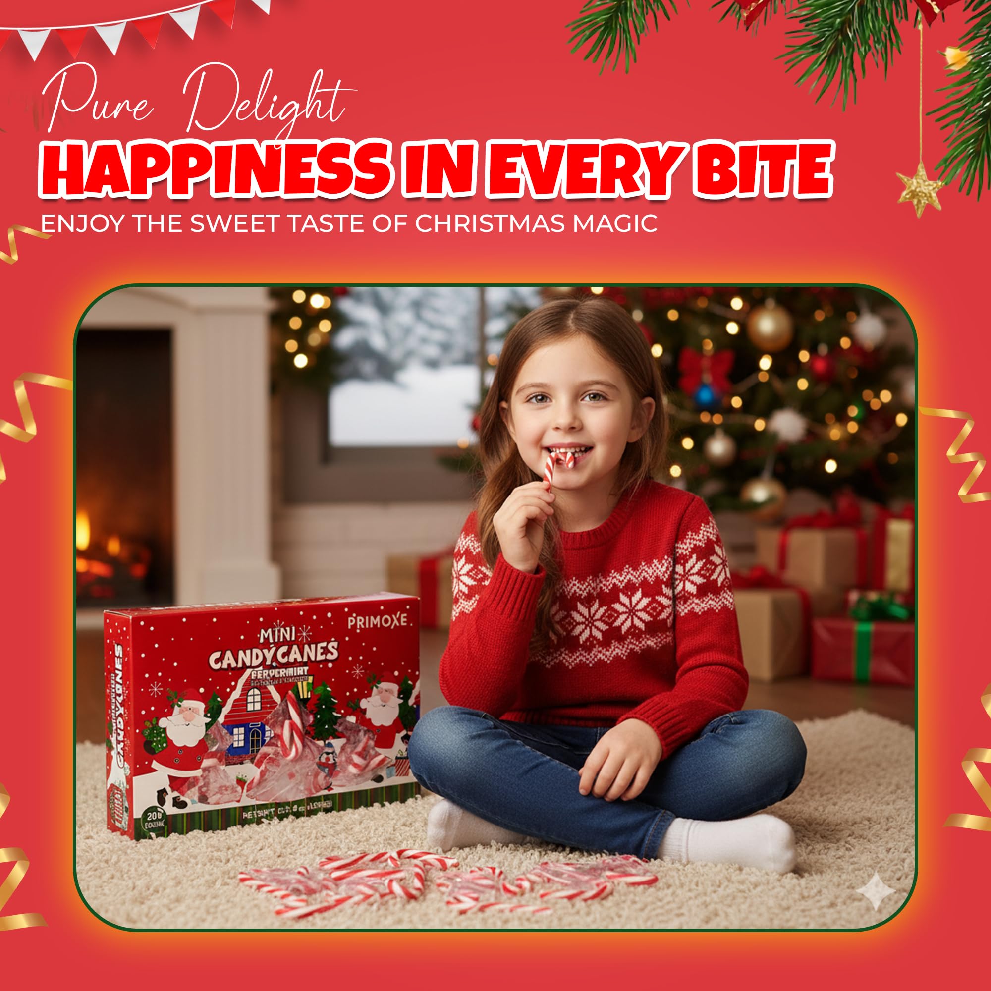 PRIMOXE bulk candy canes arranged on party table for easy access