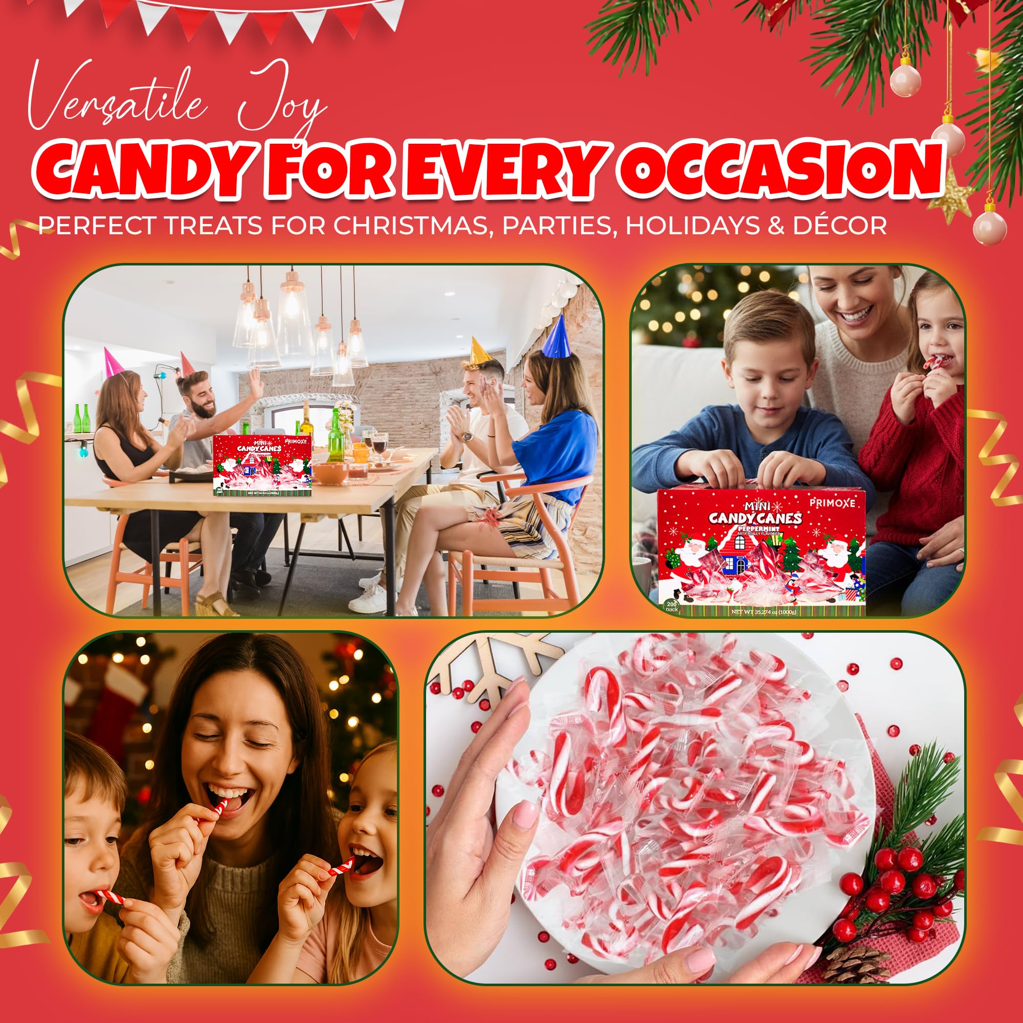 PRIMOXE mini candy cane beside a ruler showing true compact size